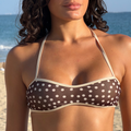 BRA TOP CONTRAST ESPRESSO DOTS